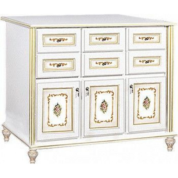 

Комод 1390 в гостиную из ДСП и МДФ Белый Верона Скай