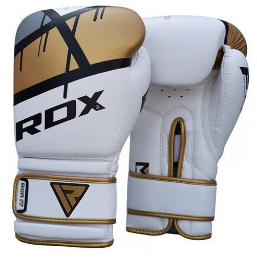

Боксерские перчатки RDX Rex Leather RDX Inc 8oz Бело-золотой (37260020)