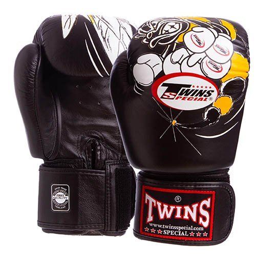 

Перчатки боксерские FBGV-3-15-WH Twins 14oz Черный (37426088)