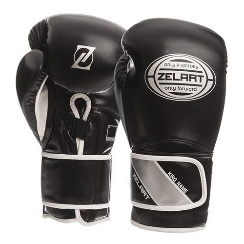 

Перчатки боксерские BO-1361 Zelart 10oz Черно-серебряный (37363054)