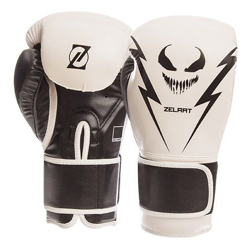 

Перчатки боксерские BO-1420 Zelart 12oz Бело-черный (37363058)