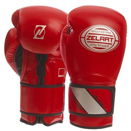

Перчатки боксерские BO-1361 Zelart 14oz Красно-серебряный (37363054)
