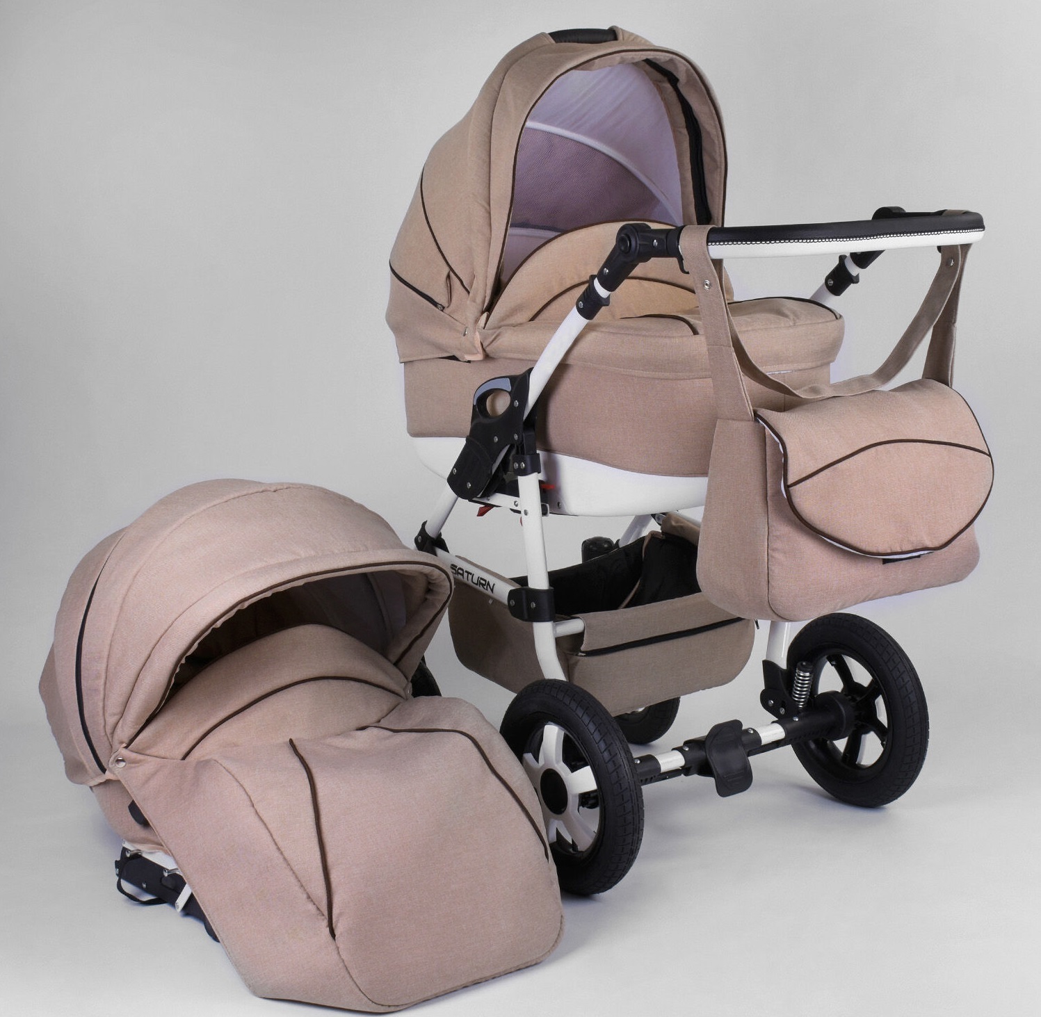 

Универсальная коляска 2 в 1 Victoria Gold Saturn 3 Len 0186-L50 Beige (0186-L50)