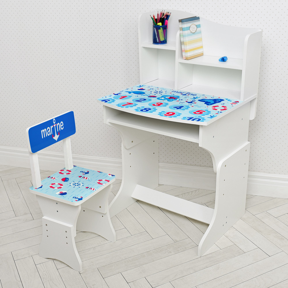 

Парта Bambi Морская тема 904-87 White / Blue (904-87)