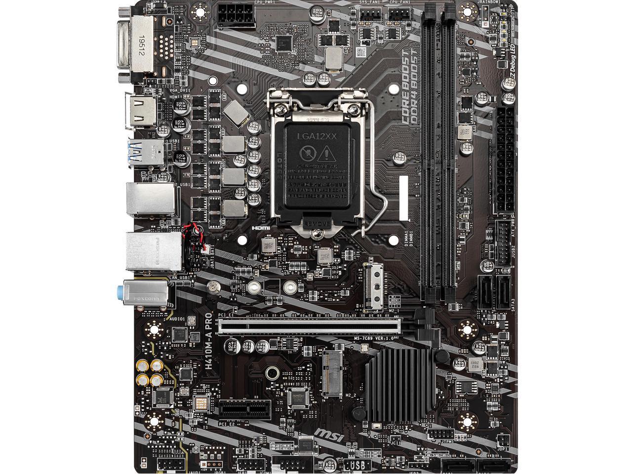 

Материнская плата MSI H410M PRO-VH (s1200, Intel H410, PCI-Ex16)