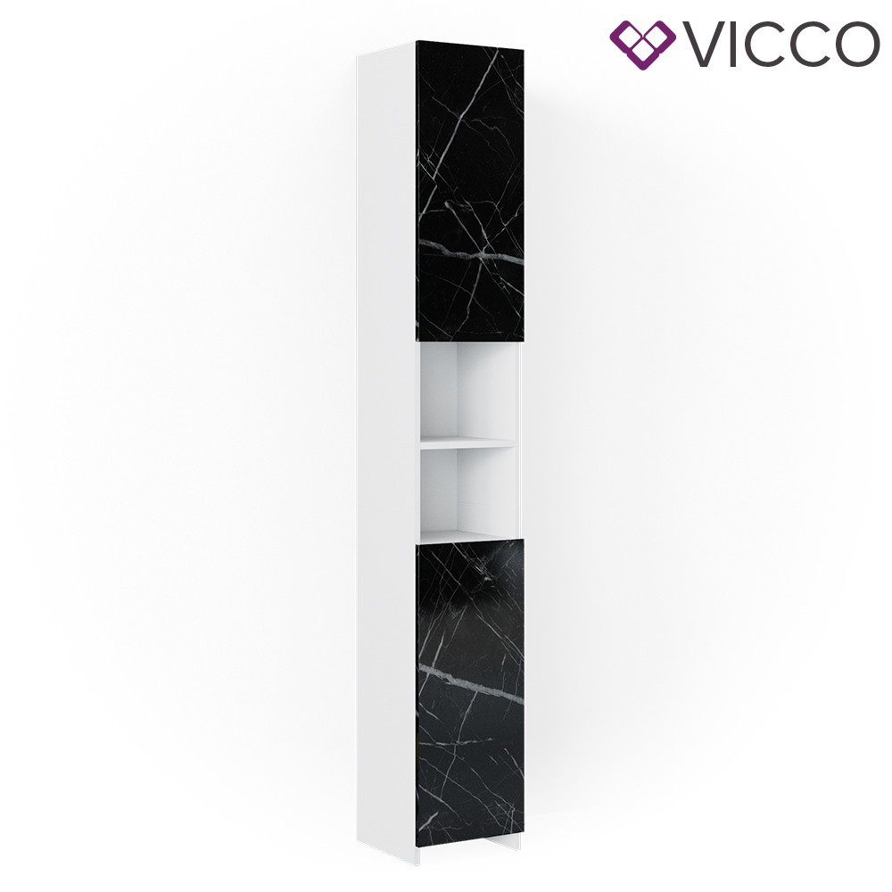 

Пенал для ванной Vicco Nero, белый, мраморный