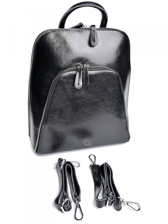 

Женская сумка-рюкзак кожаная Case 511-1 черная