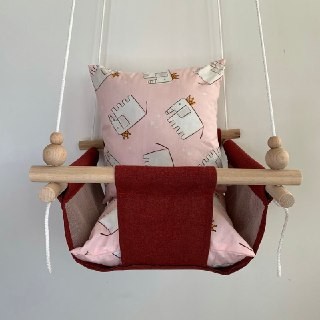 

Детская качеля Infancy Слоники, Бордовая основа