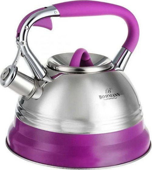

Чайник из нержавеющей стали со свистком 3 л Bohmann BH 9921 Violet