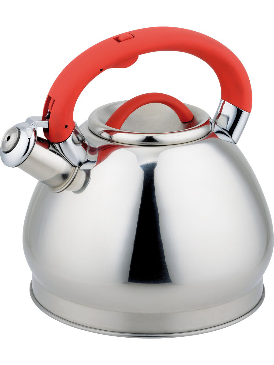 

Чайник из нержавеющей стали со свистком 3 л Rainstahl RS 7626-30 Red