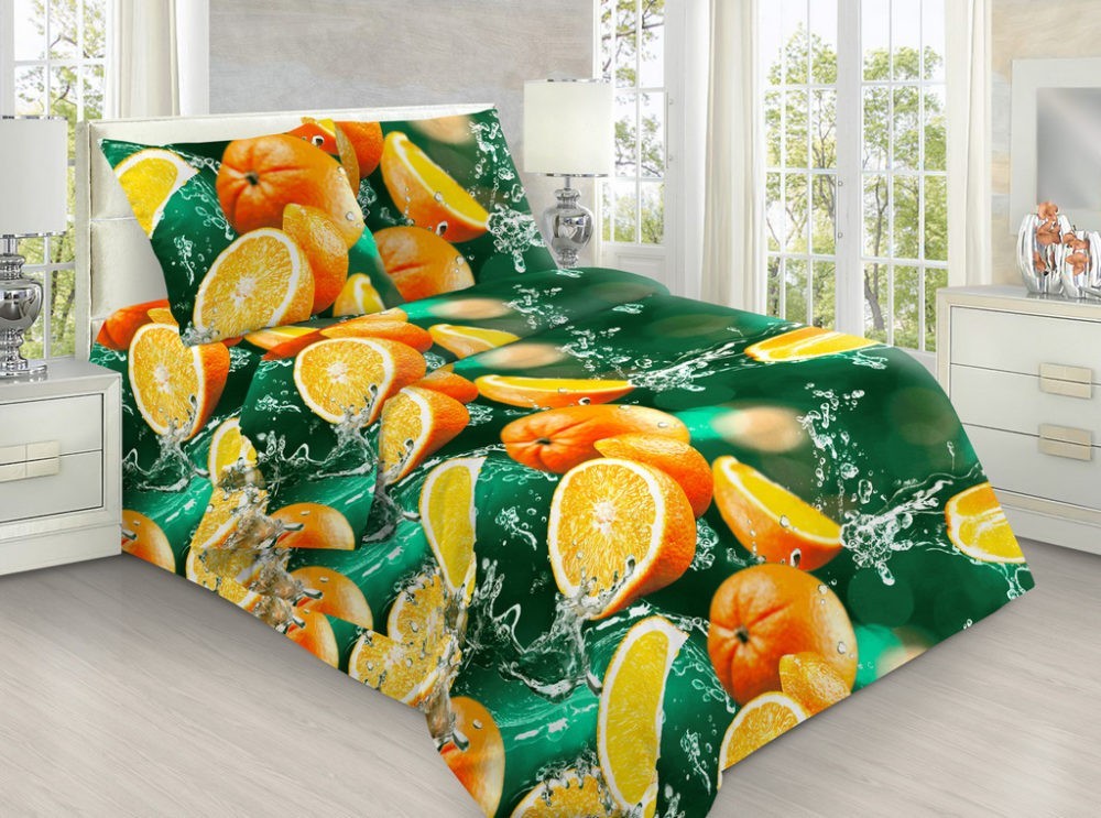 

Детское постельное белье Апельсины 3D CottonTwill 100х150 см Бязь (ДРБ034-1)