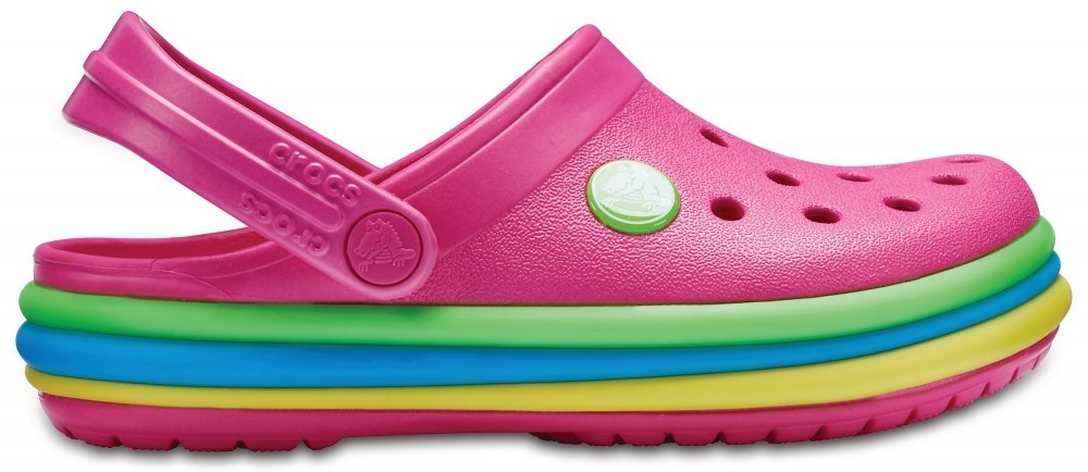 

Сабо Crocs Kids Crocband Rainbow Band Clog 205205-6NP-C10 27 Розовый