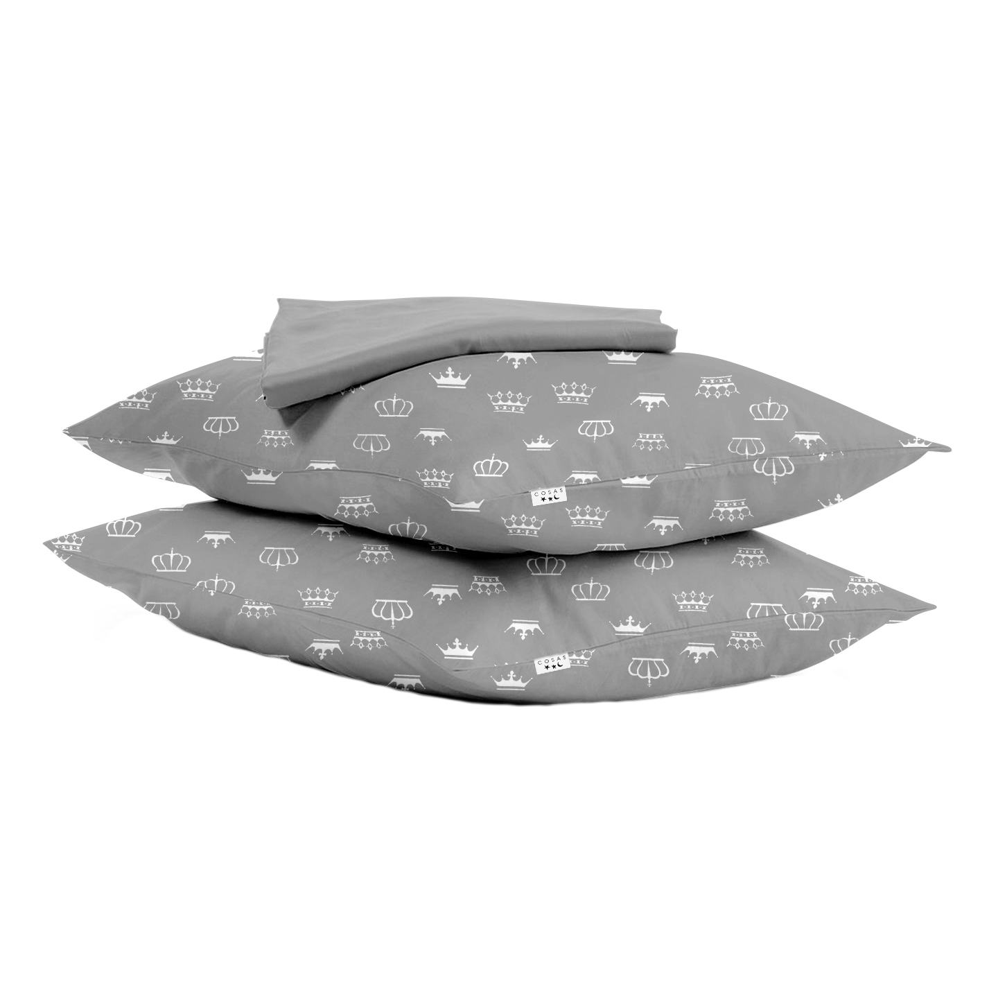 

Простынь на резинке Cosas Set Grey CrownGrey 160х200х20 + Наволочка 70х70 2 шт