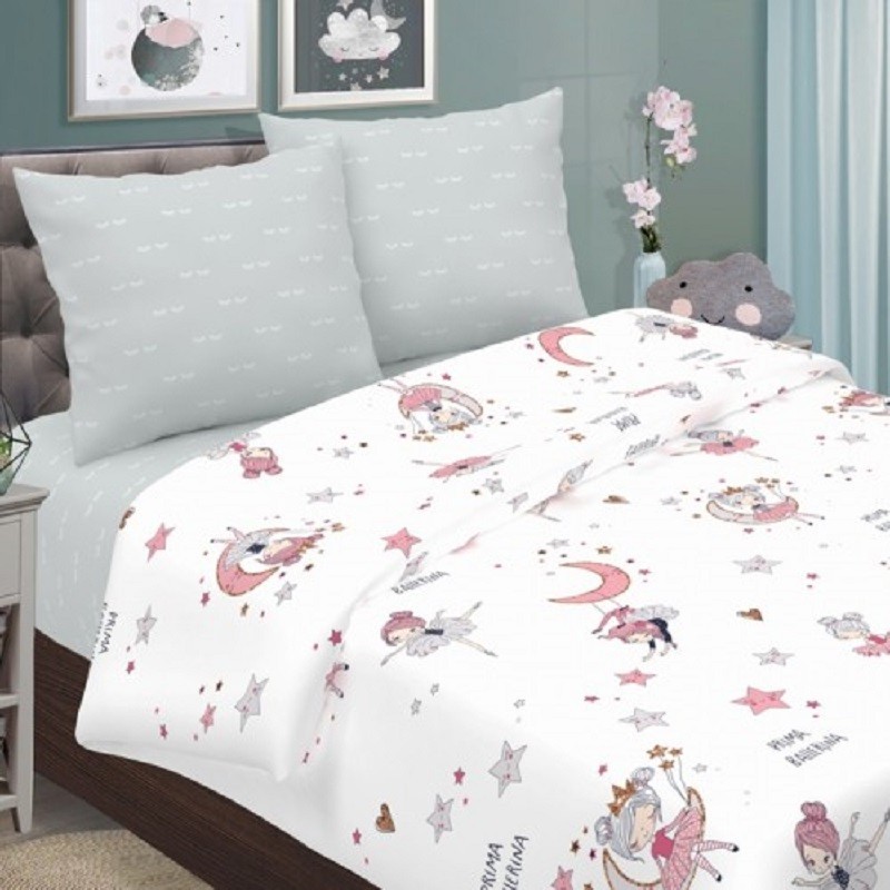 

Детское постельное белье в кроватку Балеринки CottonTwill 100х150 см Поплин (ДПР047-1)
