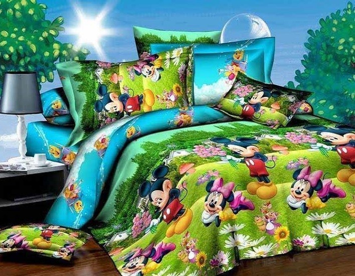 

Детское постельное белье Микки Маус CottonTwill 1-спальное 150х220 см Турецкий Ранфорс (ДР024-2)