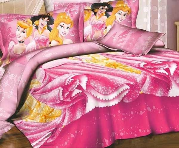 

Детское постельное белье Принцессы Дисней CottonTwill 1-спальное 150х220 см Турецкий Ранфорс (ДР026-2)