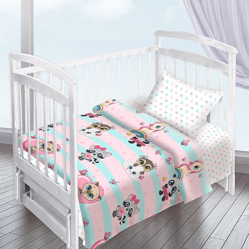 

Детское постельное белье Малыши девочки CottonTwill 150х100 см Поплин (ДПР041-1)