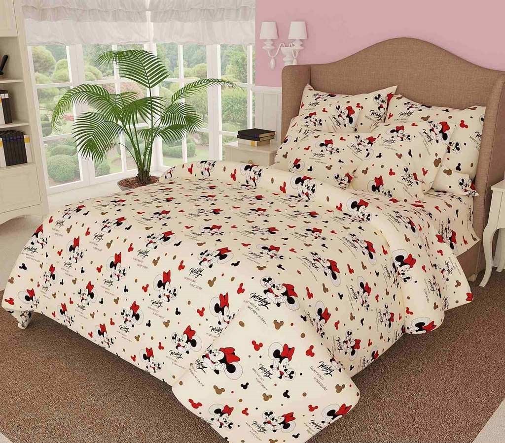 

Детское постельное белье Микки и Минни маус CottonTwill 2-спальное 200х220 см Турецкий Ранфорс (ДР075-4)