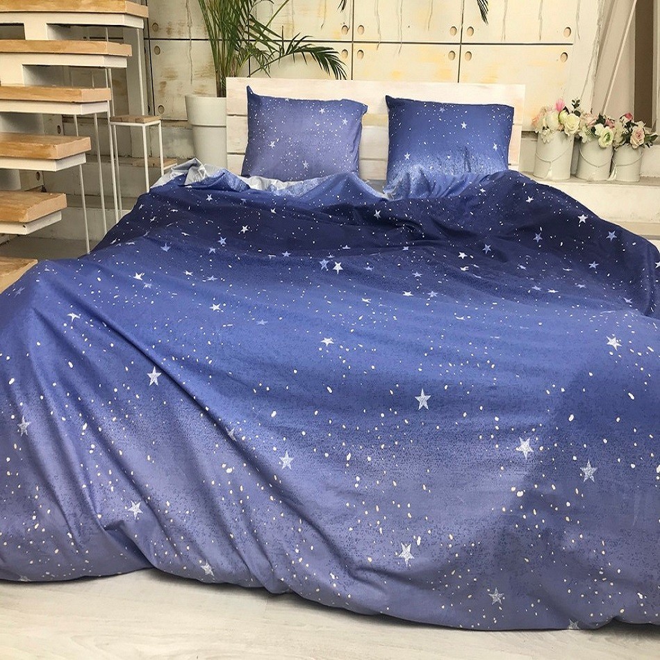 

Комплект постельного белья "Плеяда" звезды и млечный путь CottonTwill Сатин Premium 220х240 см Евро (SP065-5)