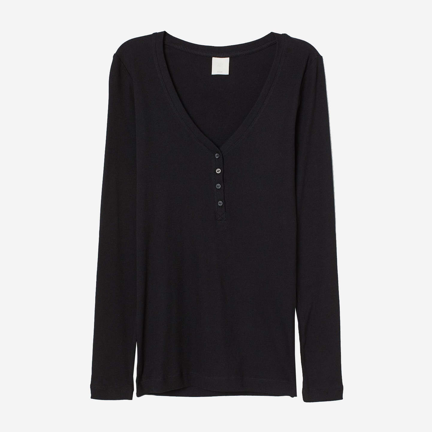

Лонгслив H&M 0819520_чер XS Черный