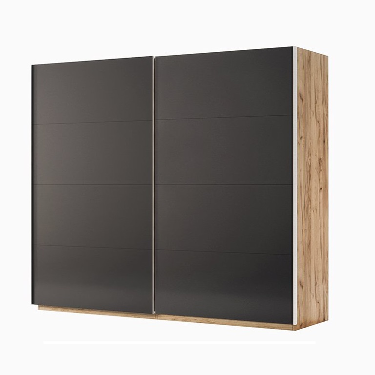 

Шкаф-купе в спальню, в прихожую из ЛДСП Луна 2,5 LN-23-LV MiroMark дуб крафт/черный (без карниза)