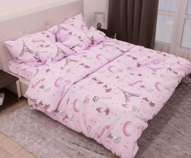 

Постельное белье Балерина путешественница CottonTwill 2-спальное 200х220 см Турецкий Ранфорс (ДР032-4)
