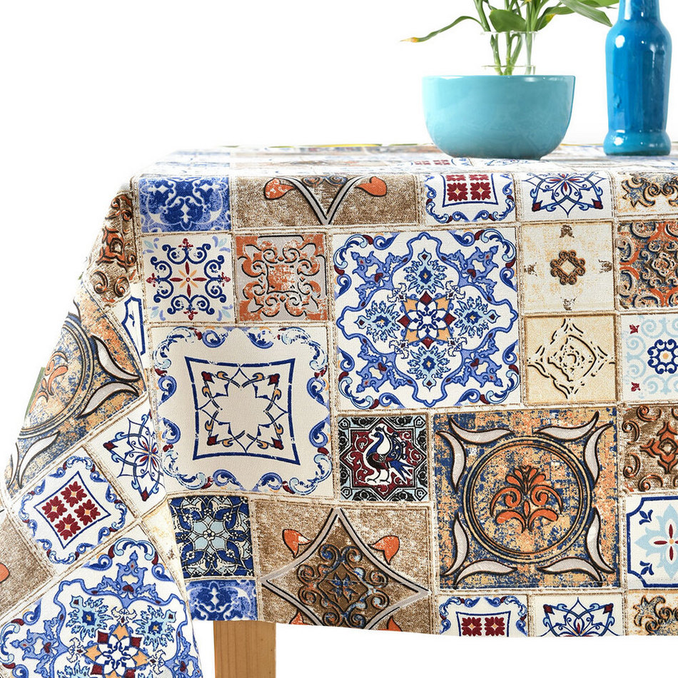 

Скатерть с тефлоновой пропиткой "Плитка" CottonTwill 170х200 см (СТ0015-7)