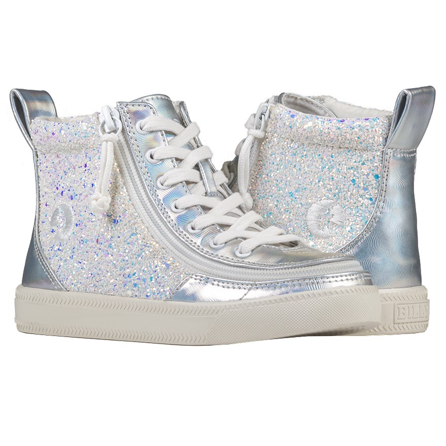 

Кеды BILLY Footwear White Printed Faux Leather BILLY Classic Lace High 38 Металік