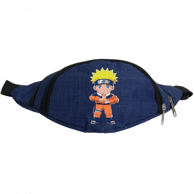 

Сумка Бананка на пояс Наруто (Naruto-01) синяя