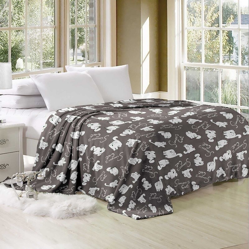 

Плед-покрывало "Кот Саймон" CottonTwill 150х215 см Велсофт (СТП09-2)