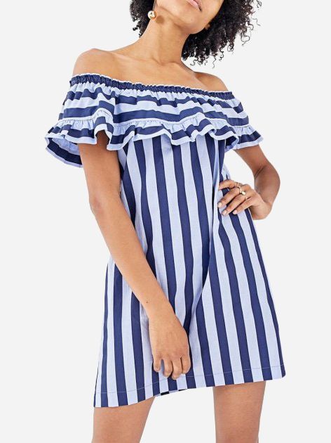 

Платье Stradivarius st05330016 M Темно-синее