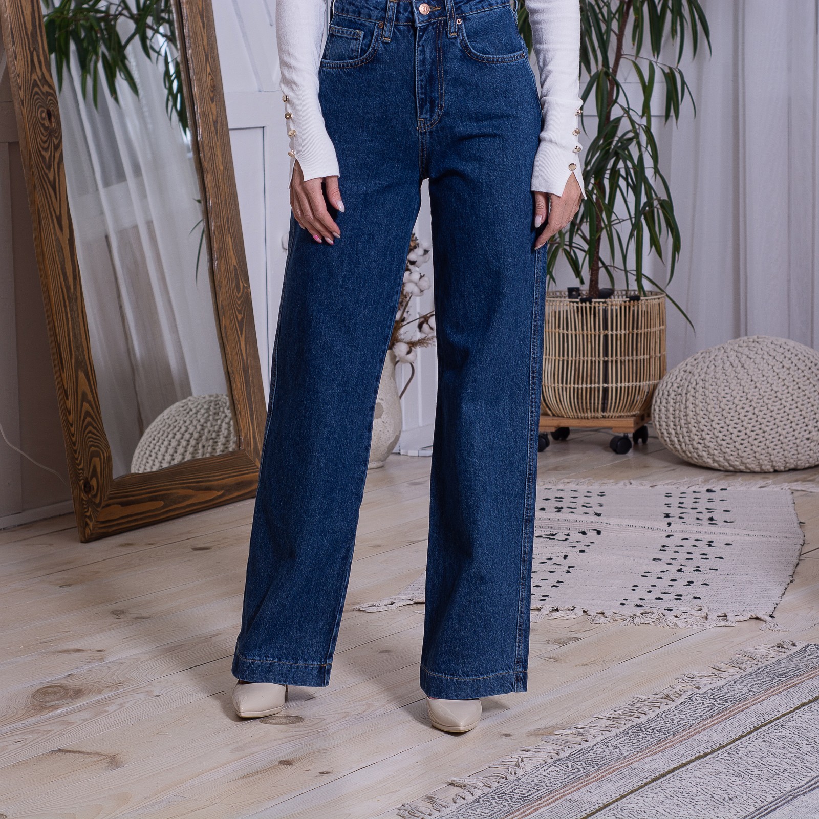 

Джинсы Cracpot Wide Leg 28 синие (1040)