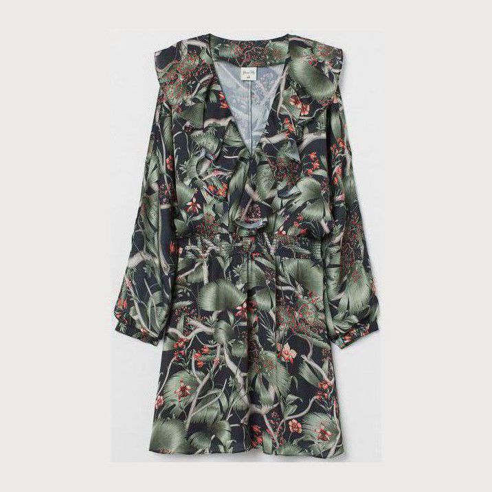 

Платье H&M 0832097_узор.черн.зел L Зеленое