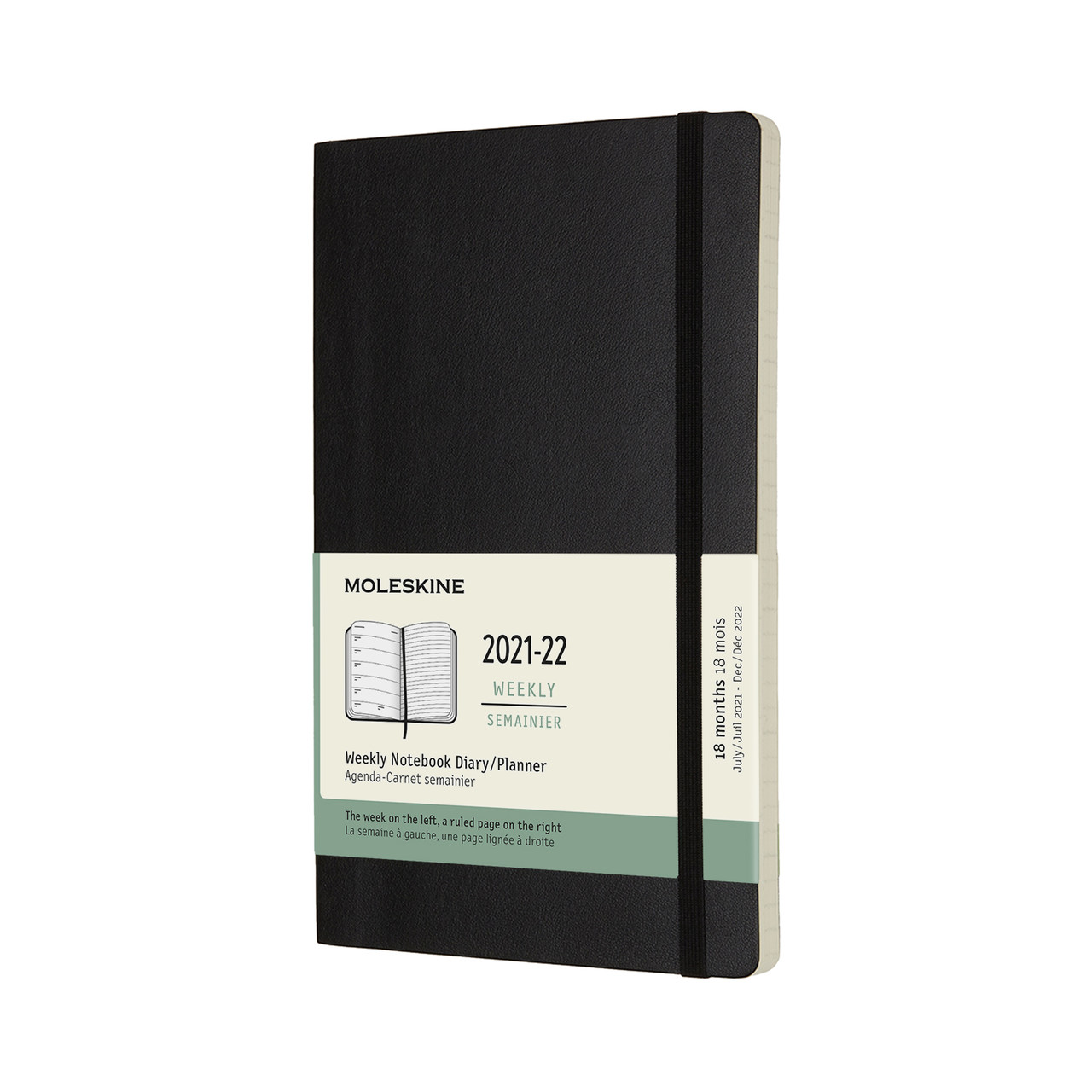 

Еженедельник Moleskine 2021-2022 Датированный Средний 13х21 см 208 страниц Черный Мягкий (8056420856316)