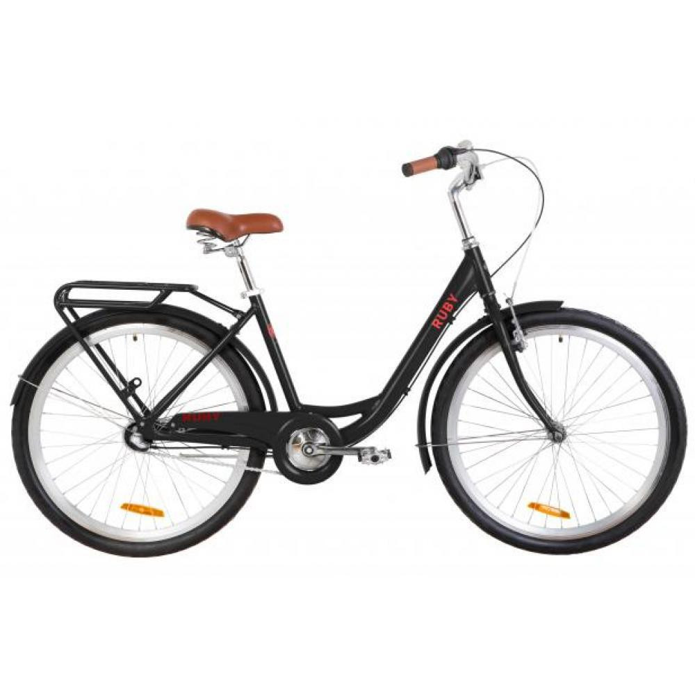 

Велосипед 26" Dorozhnik RUBY планет. рама-17" черный с багажником 2020