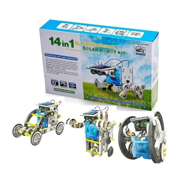 

Конструктор Робот 14 в 1 с солнечной панелью и моторчиком SOLAR ROBOT
