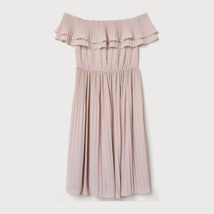 

Платье H&M 6769009 34 Бежевое