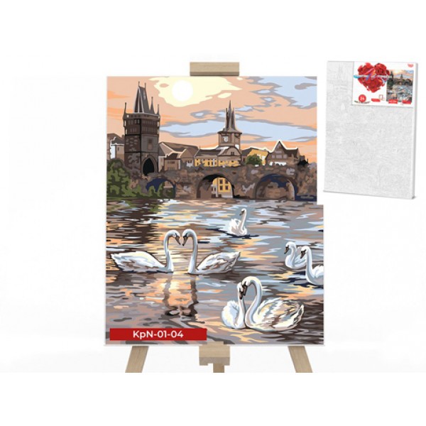 

Креативная творчество Danko Toys "PAINTING BY NUMBERS" 40х50 см "Лебеди Праги"