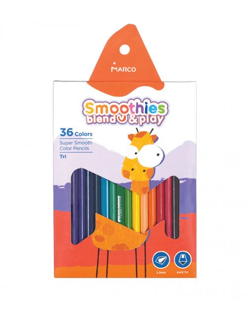 

Карандаши цветные треугольные Marco Smoothies 36 цветов (2150-36CB)