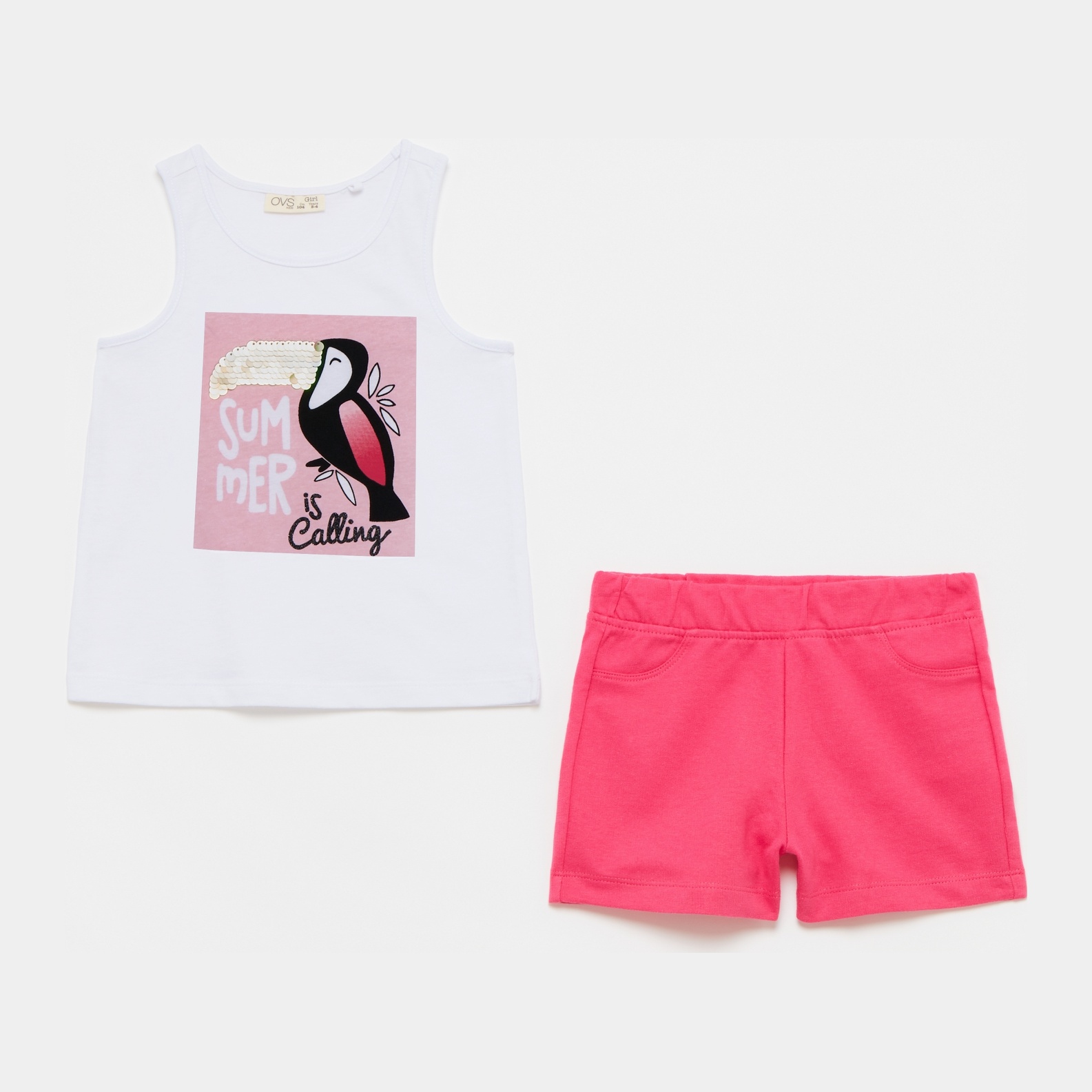 

Комплект (майка + шорты) OVS 869575 134 см White