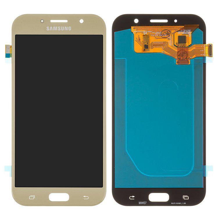 

Дисплей для Samsung A720 Galaxy A7 (2017), золотистий, із сенсорним екраном, (OLED), High Copy