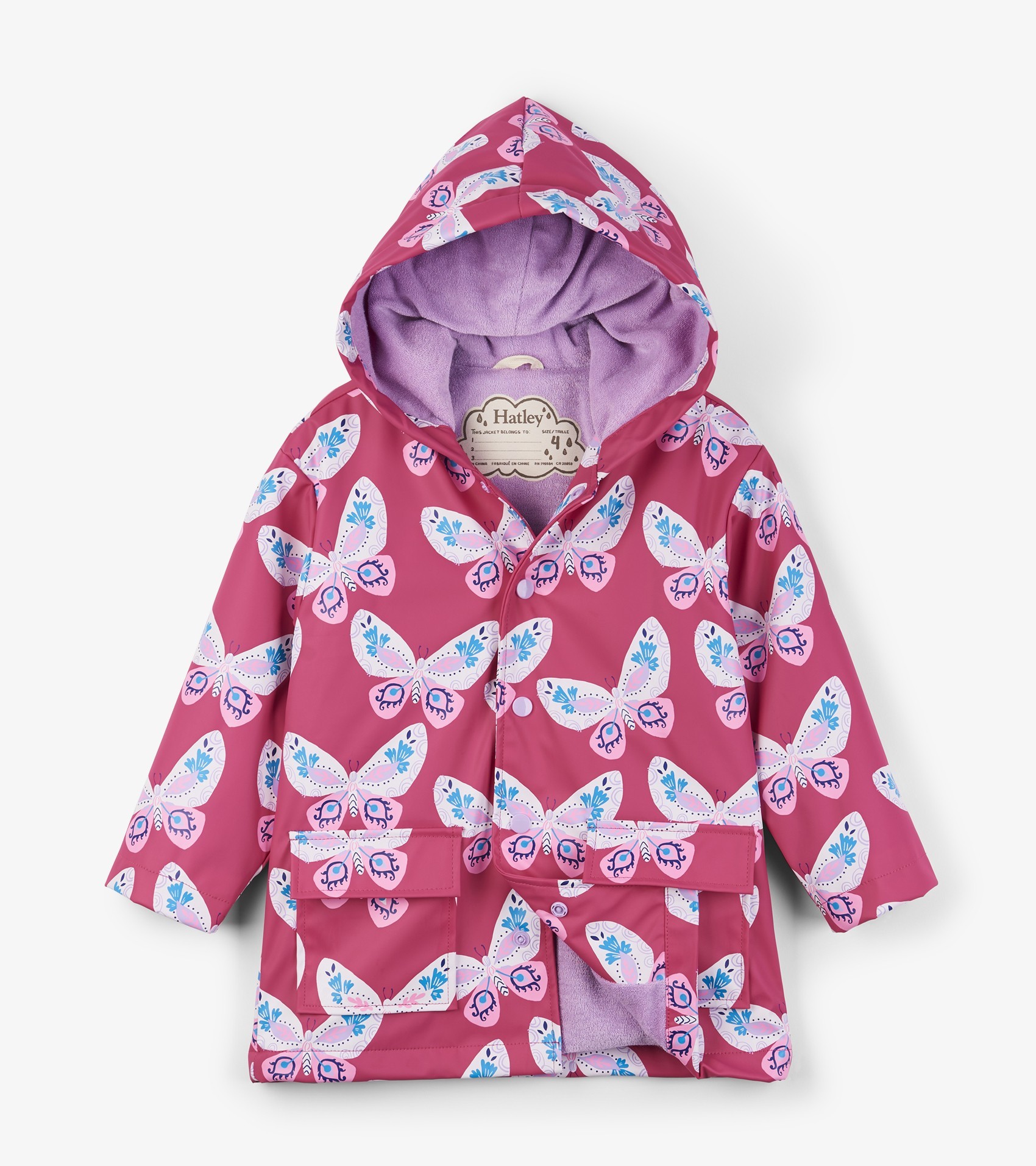 

Плащ Hatley Decorative Butterflies 10A малиновий 140см (S19DBK1336)