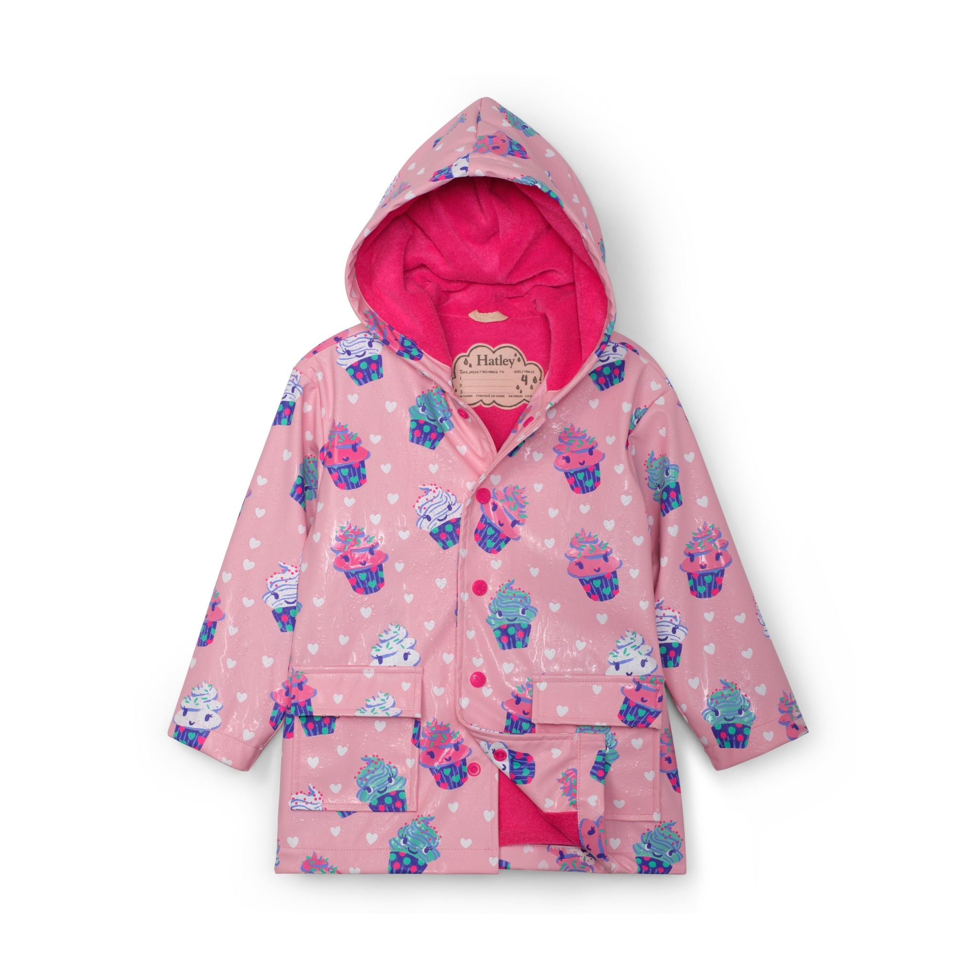 

Плащ , що змінює колір Hatley Dancing Cupcakes 10A рожевий 140см (S20CCK1336)