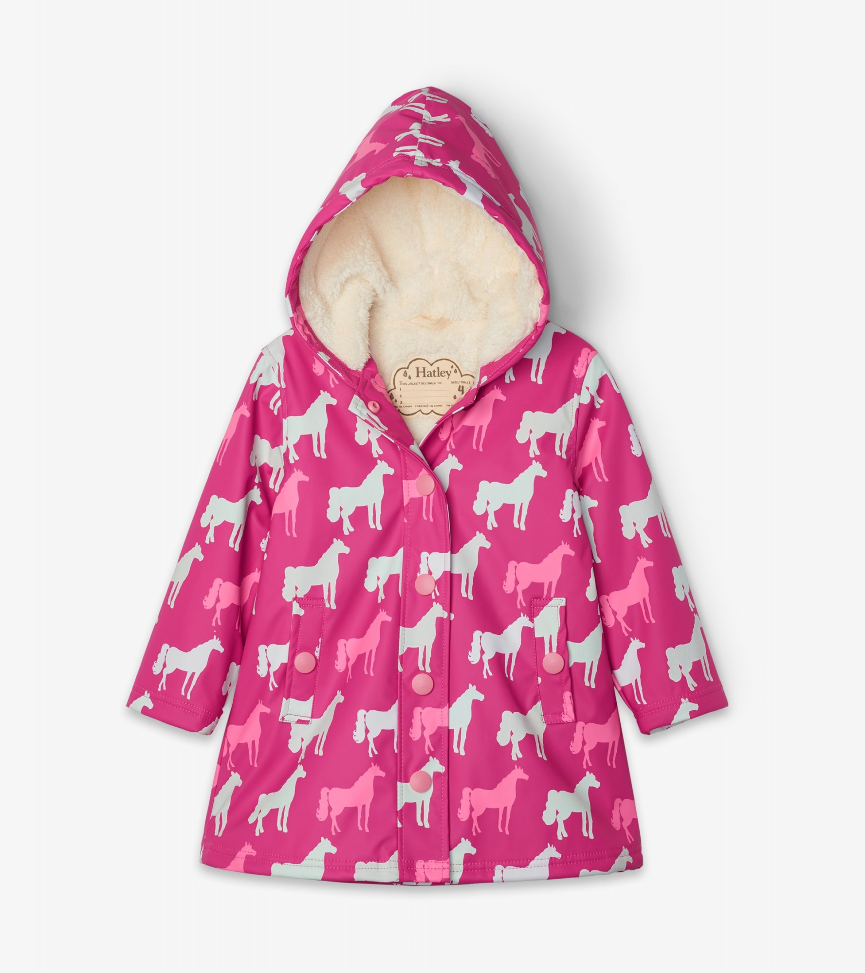 

Плащ , що змінює колір Hatley Horse Silhouettes 10A малиновий 140см (F20CHK817)