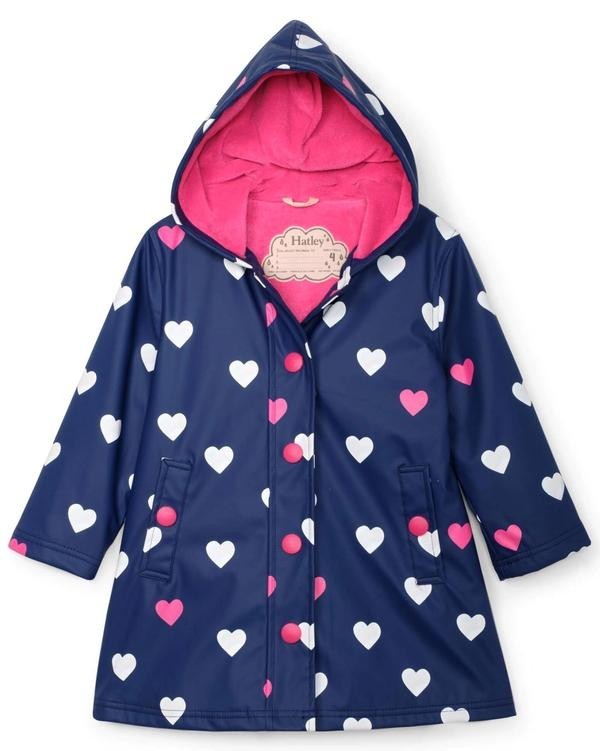 

Плащ , що змінює колір Hatley Striped Hearts 7A синій 122см (S20SHK817)