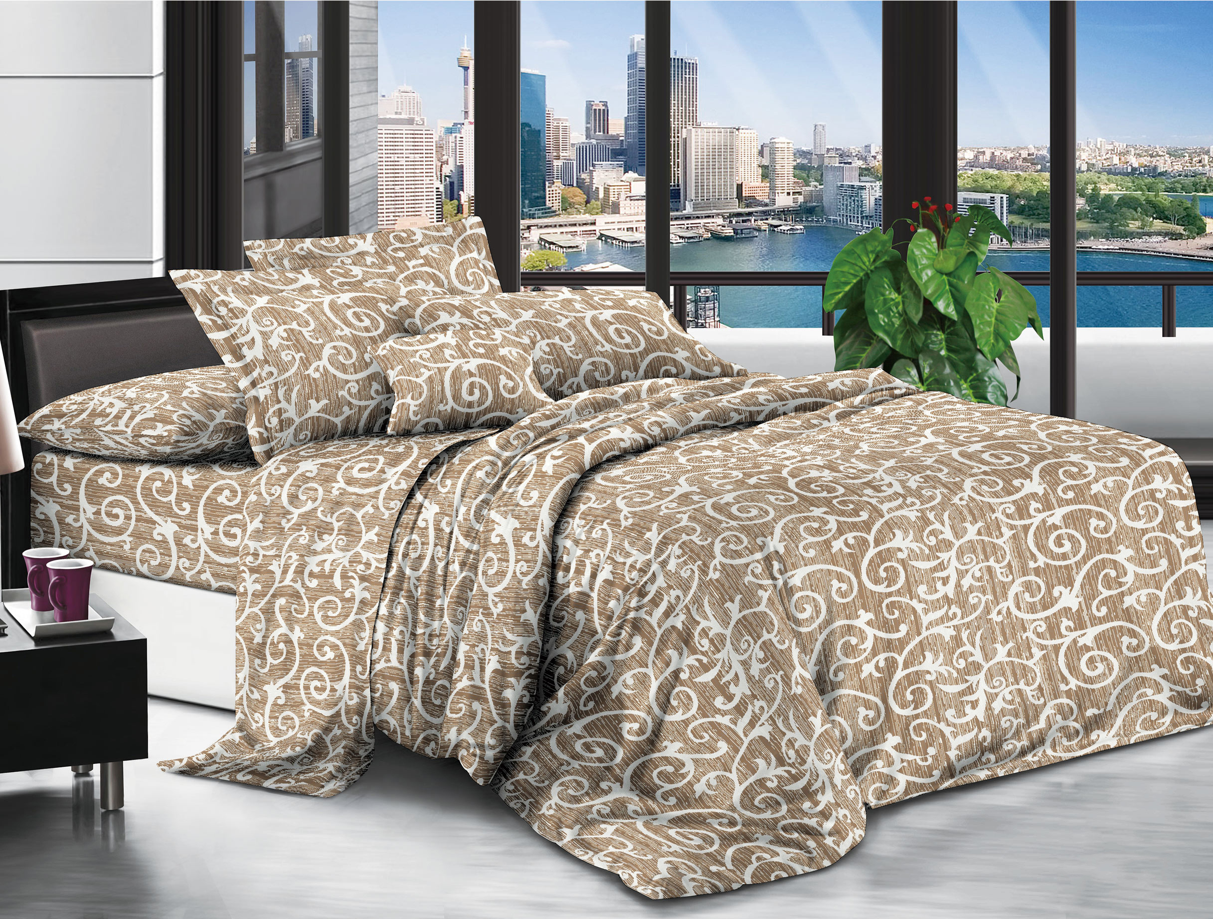 

Комплект постельного белья Modern Микросатин 15-0230 Latte 2х16х220