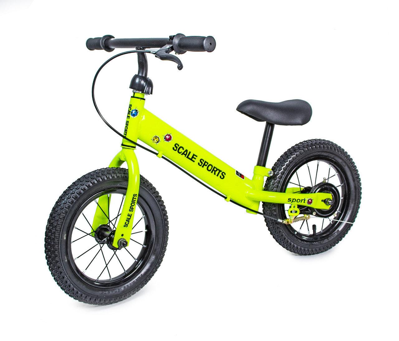 

Детский Велобег 12 Scale Sports салатовый цвет