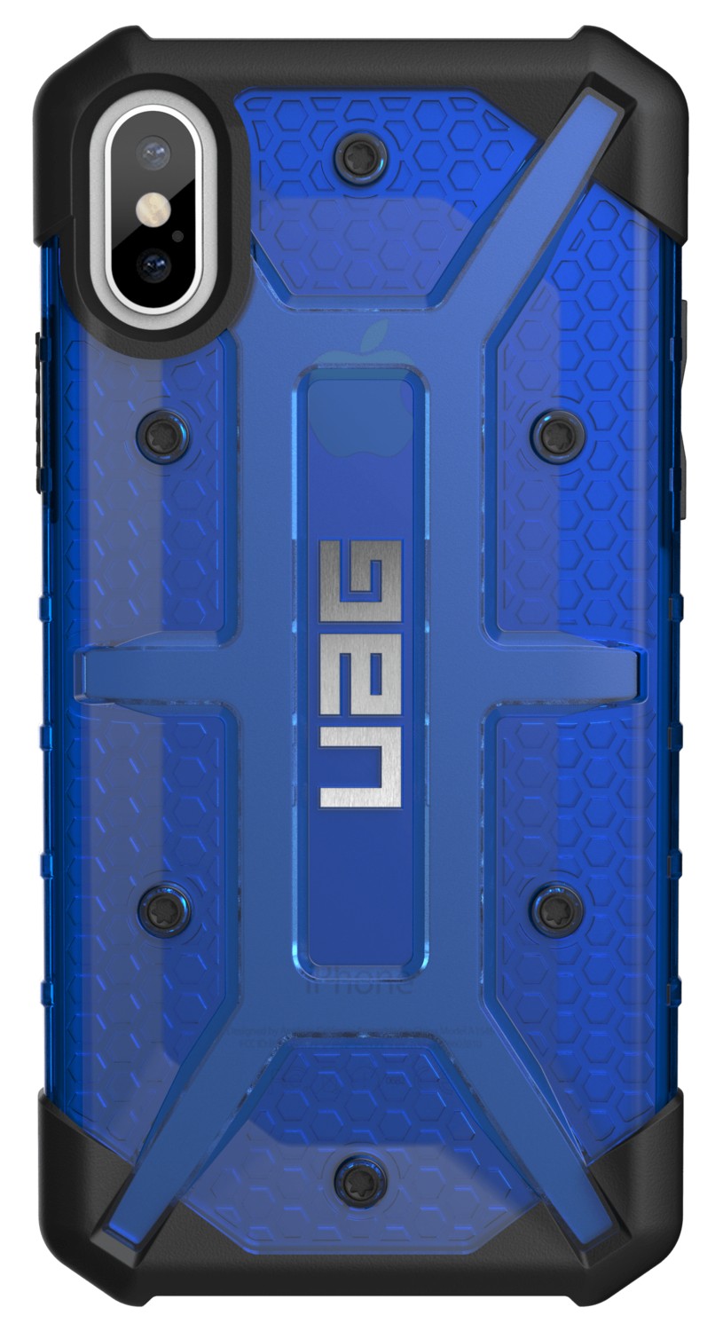 

Оригинальный Противоударный защитный чехол бампер UAG для iPhone X / Xs Plasma Cobalt Blue Transparent