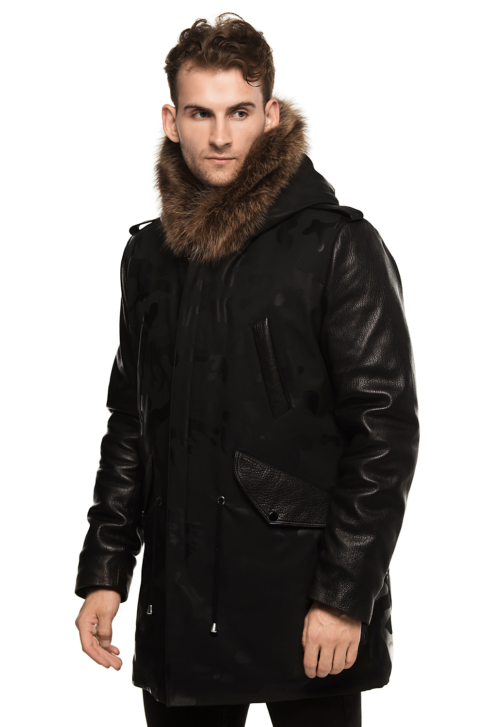 

Мужская парка с мехом енот Alberta 6812 PARKA Y75 JUMBO 068 XL Чёрный