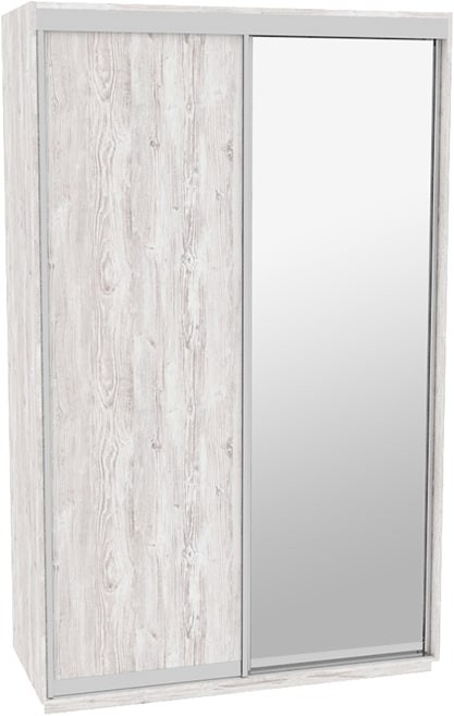 

Шкаф-купе ДОМ ВГ156 Аляска ДСП+Зеркало 150x60x240